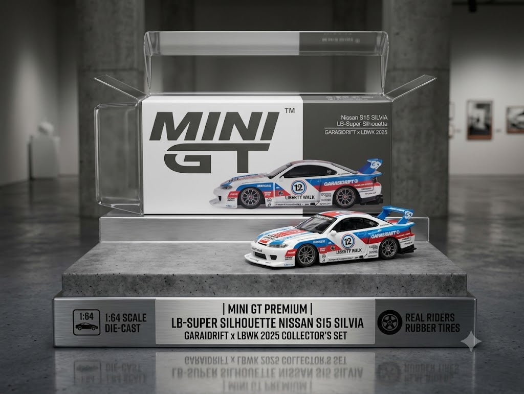 MINI GT Nissan S15 Silvia LB-Super Silhouette Gara Drift x LBWK 2025 🏎️