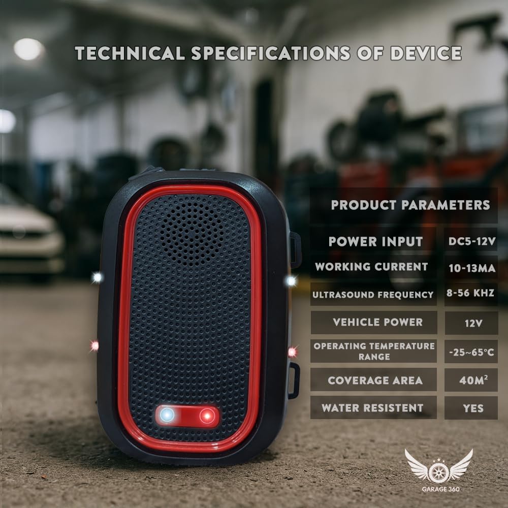 Garage 360™ | Ultrasonic Rat & Mouse Repellent for Cars