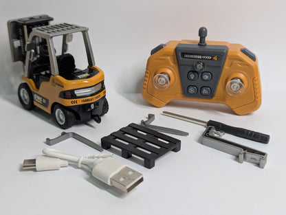 1:64 RC Engineering Forklift – Speed-Regulating Alloy Model Car