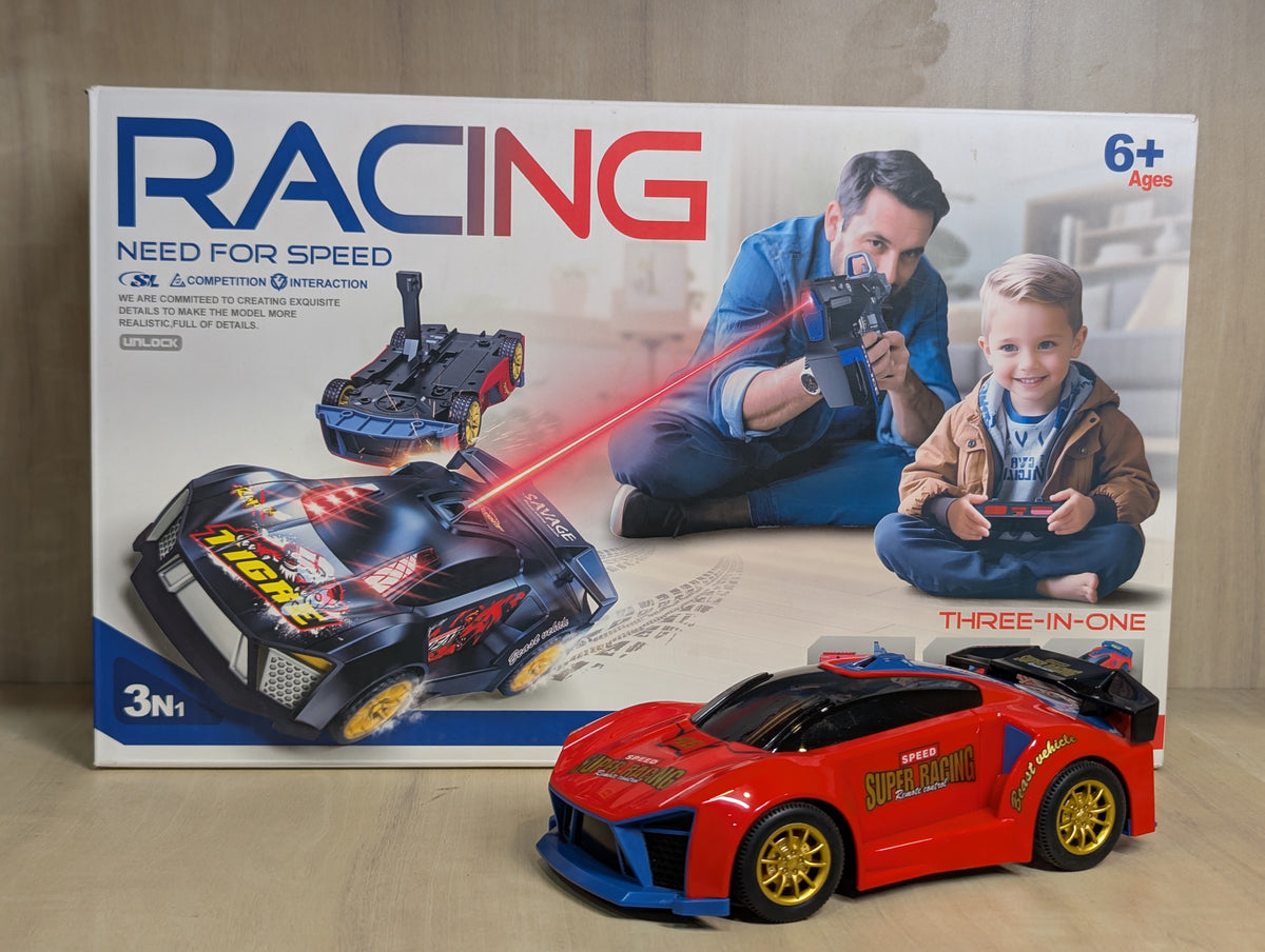 3-in-1 Laser Target RC Super Racing Car & Blaster Set