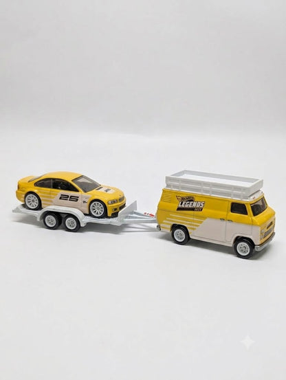 Hot Wheels Premium Car Culture Team Transport – BMW M3 E46 & HW Rally Hauler 🏎️