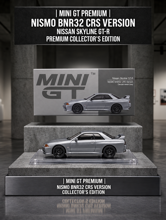 MINI GT Nissan Skyline GT-R (NISMO BNR32 CRS Version) – Dark Metal Gray 🏎️
