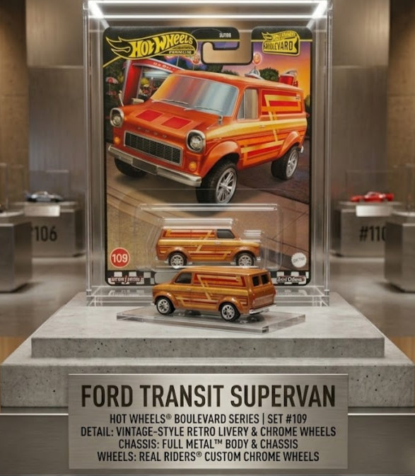 Hot Wheels Premium Boulevard Ford Transit Supervan 🚐