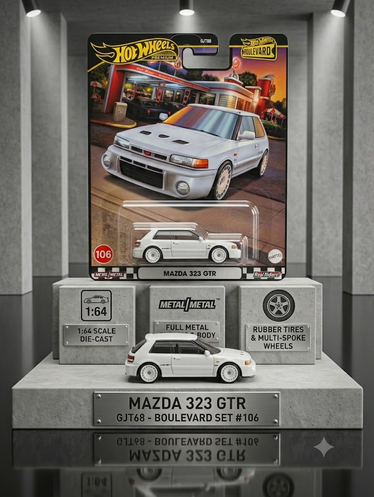 Hot Wheels Premium Boulevard Mazda 323 GTR 🏎️
